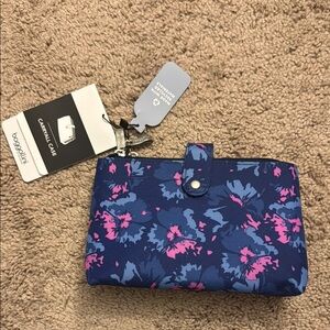 Baggallini Blue and Pink Floral Women's Bag carryall case NWT